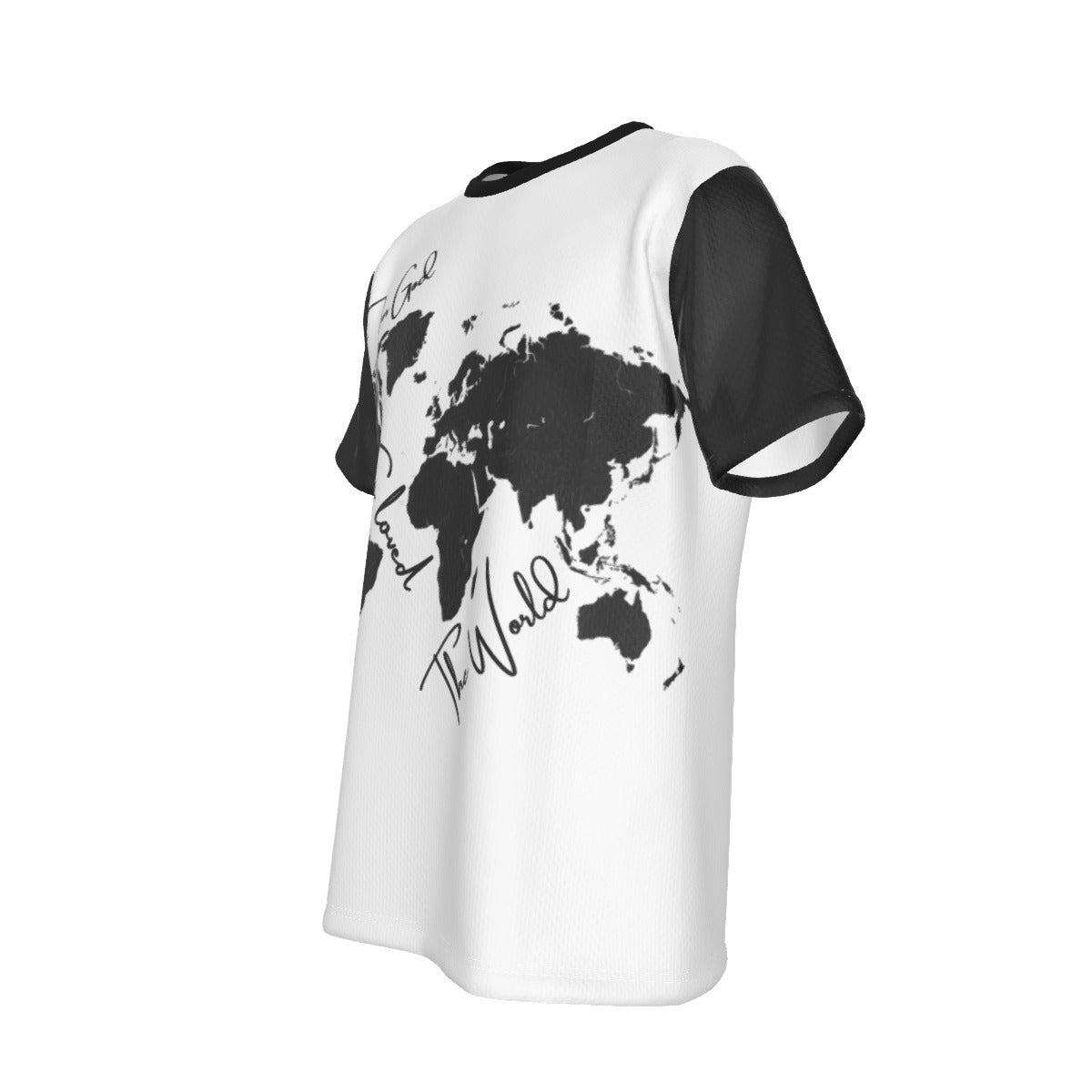 FOR GOD SO LOVED THE WORLD Map Print T Shirt