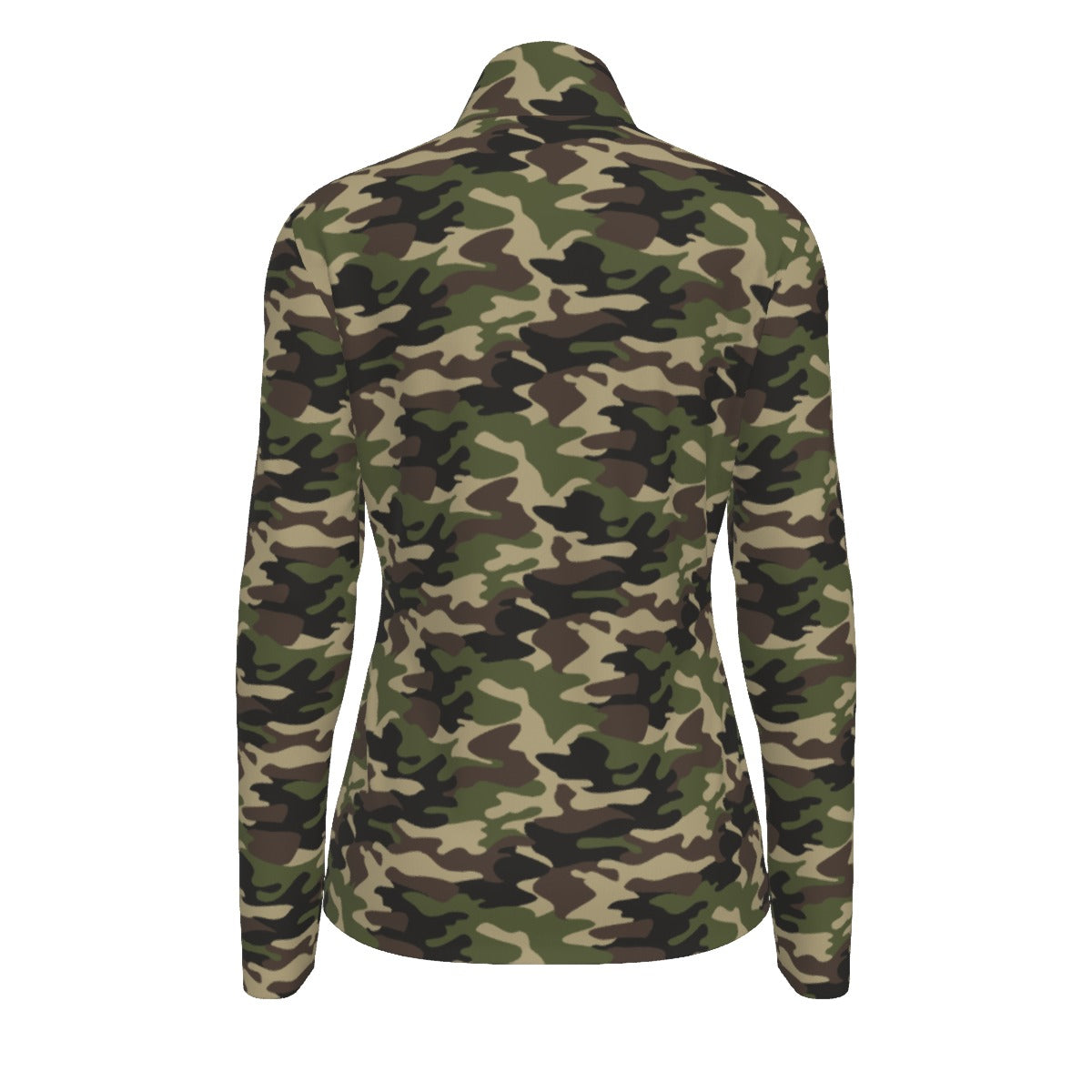 Women's BLESSED Camouflage Collar Long Sleeve Jersey Shirt