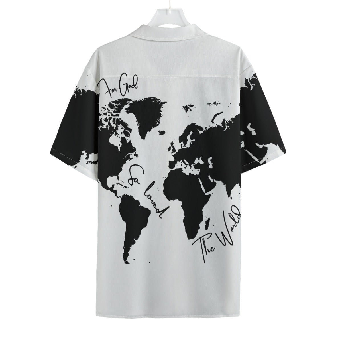 FOR GOD SO LOVED THE WORLD Map Print Hawaiian Shirt