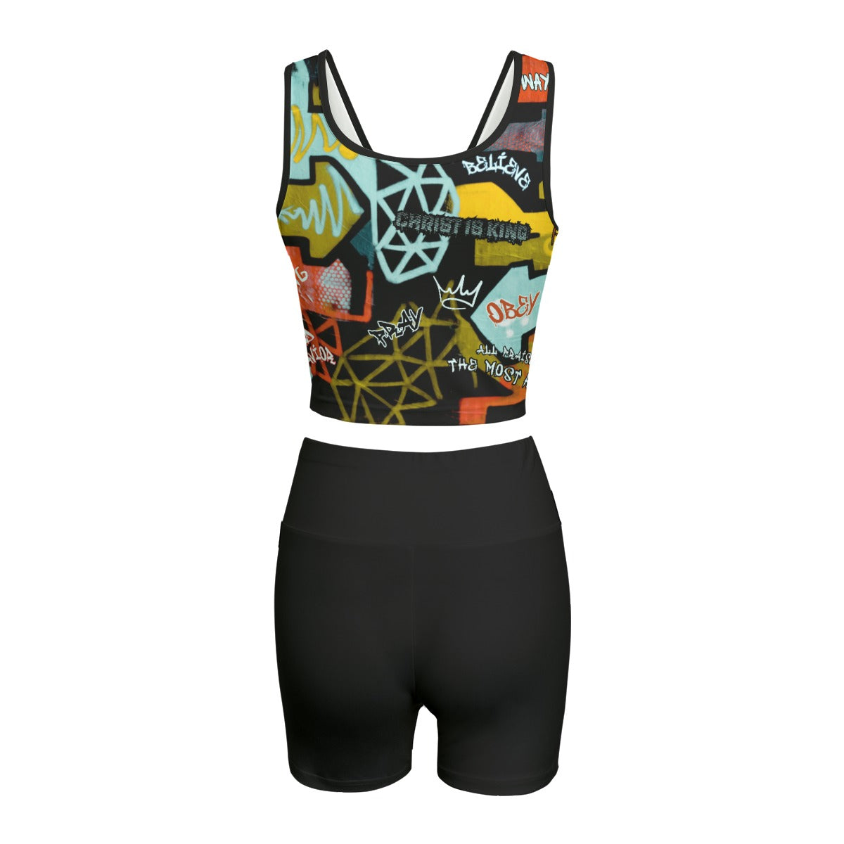 GRAFFITI GOD Yoga Short and Shirt Set