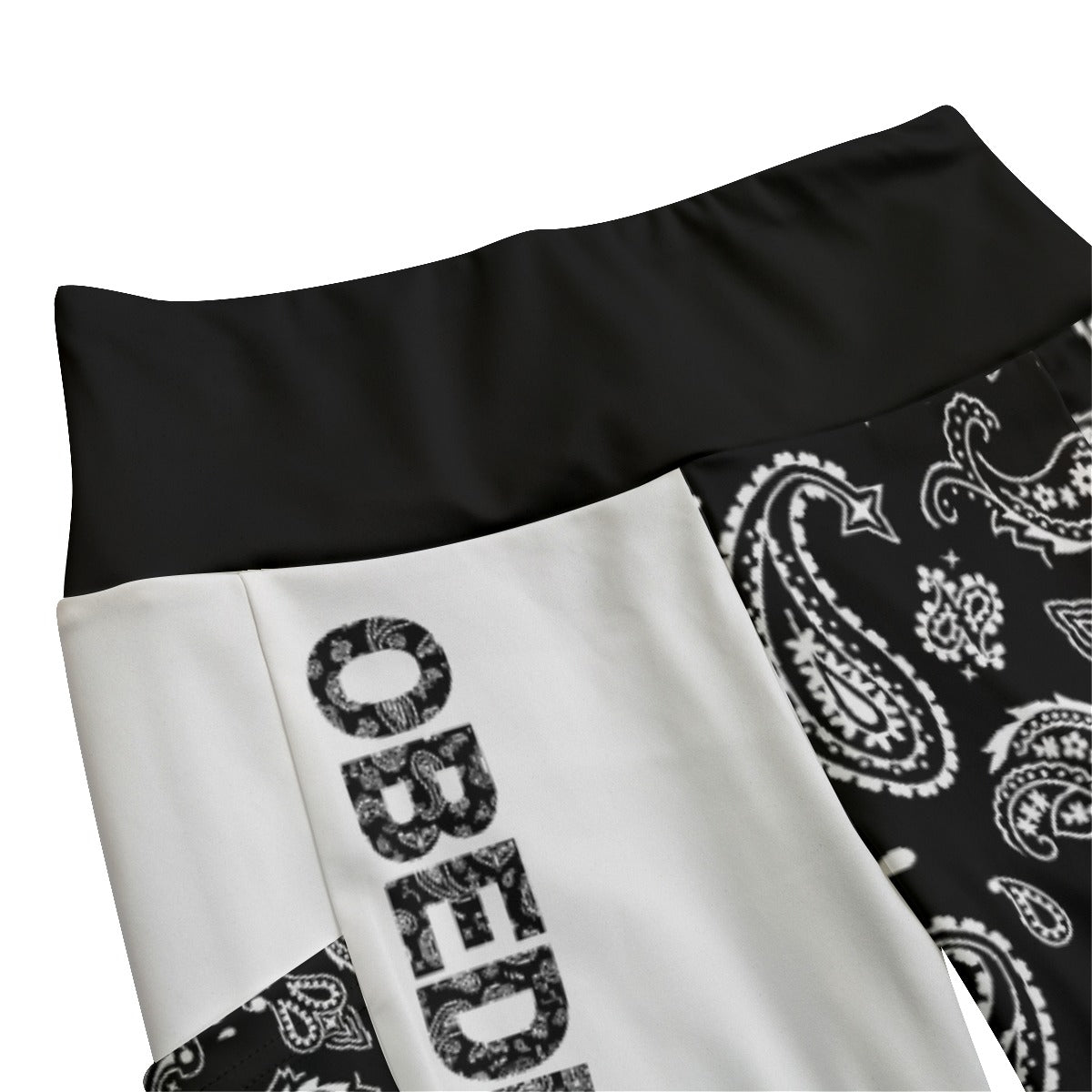 OBEDIENCE Paisley Print High Waist Leggings With Side Pockets