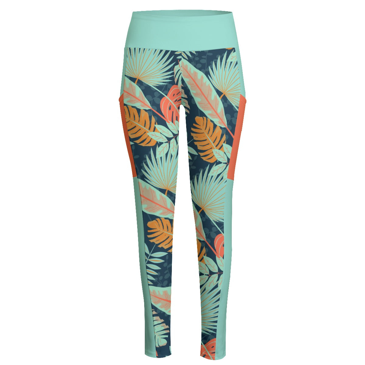 PRAY WITHOUT CEASING Paisley Print High Waist Leggings With Side Pockets