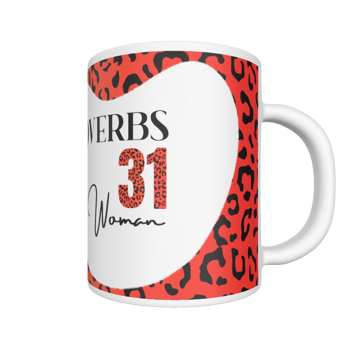 PROVERBS 31 Woman Leopard Print Mug