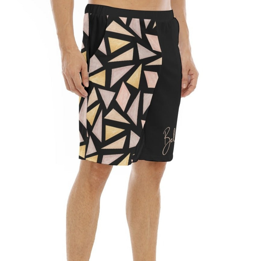 BELIEVE Abstract Pattern Flat knee Shorts