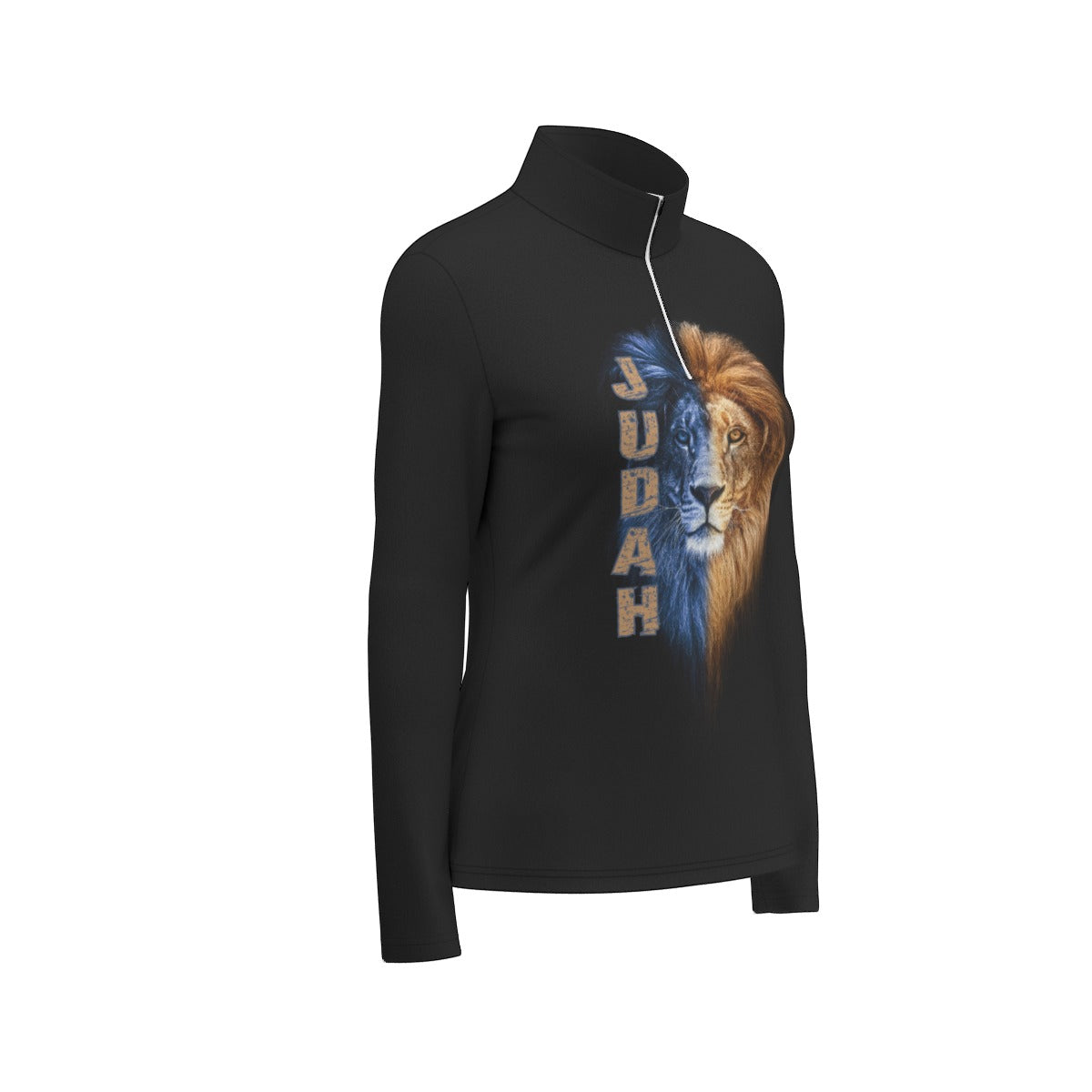 Women's JUDAH LION Sports Collar Long Sleeve Jersey Shirt