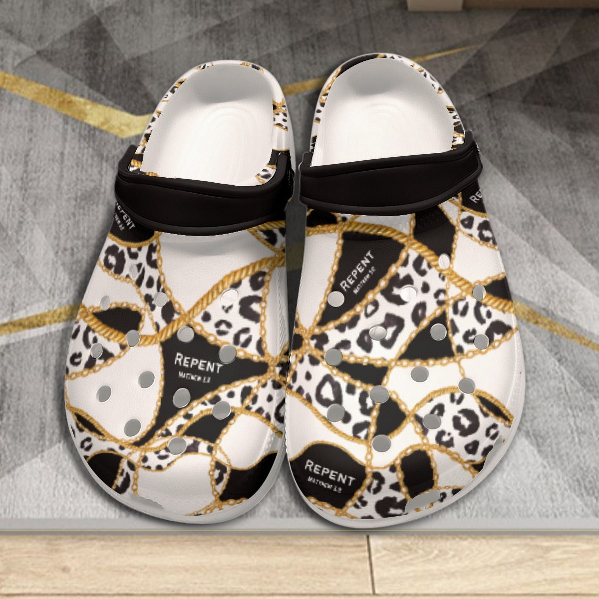 Women's REPENT Leopard Print Clogs