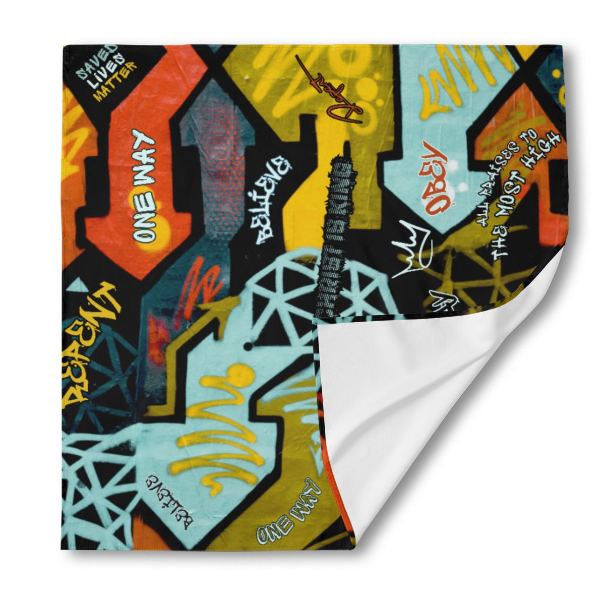 GRAFFITI GOD Silk Bandanna Scarf Wrap