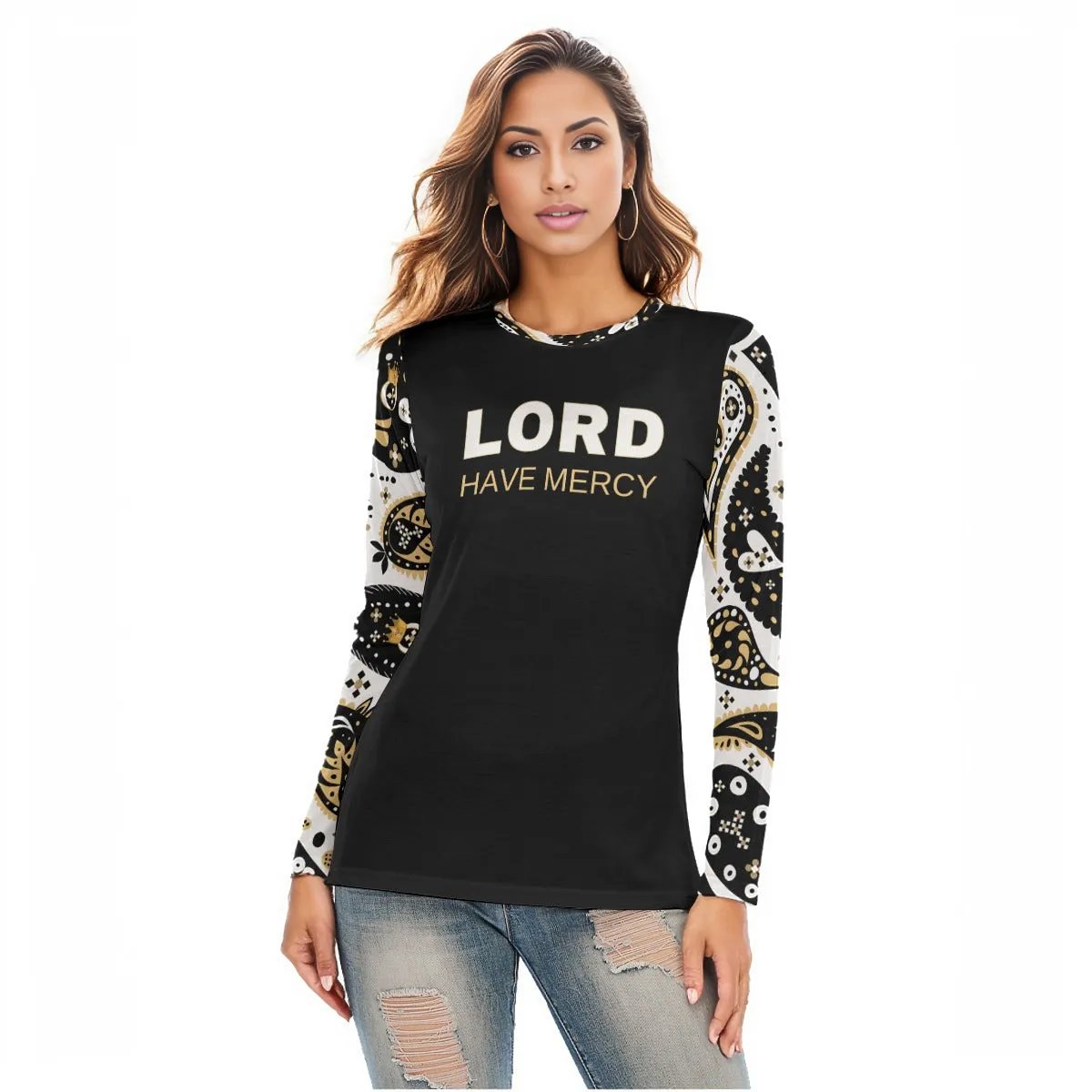 LORD HAVE MERCY Paisley Long Sleeve Shirt