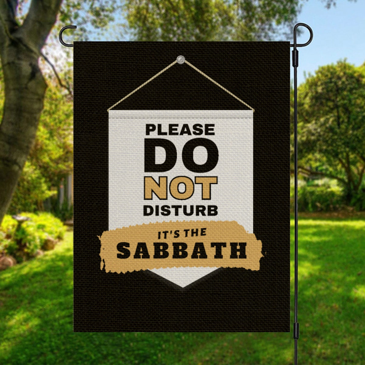 DO NOT DISTURB SABBATH Garden Flag