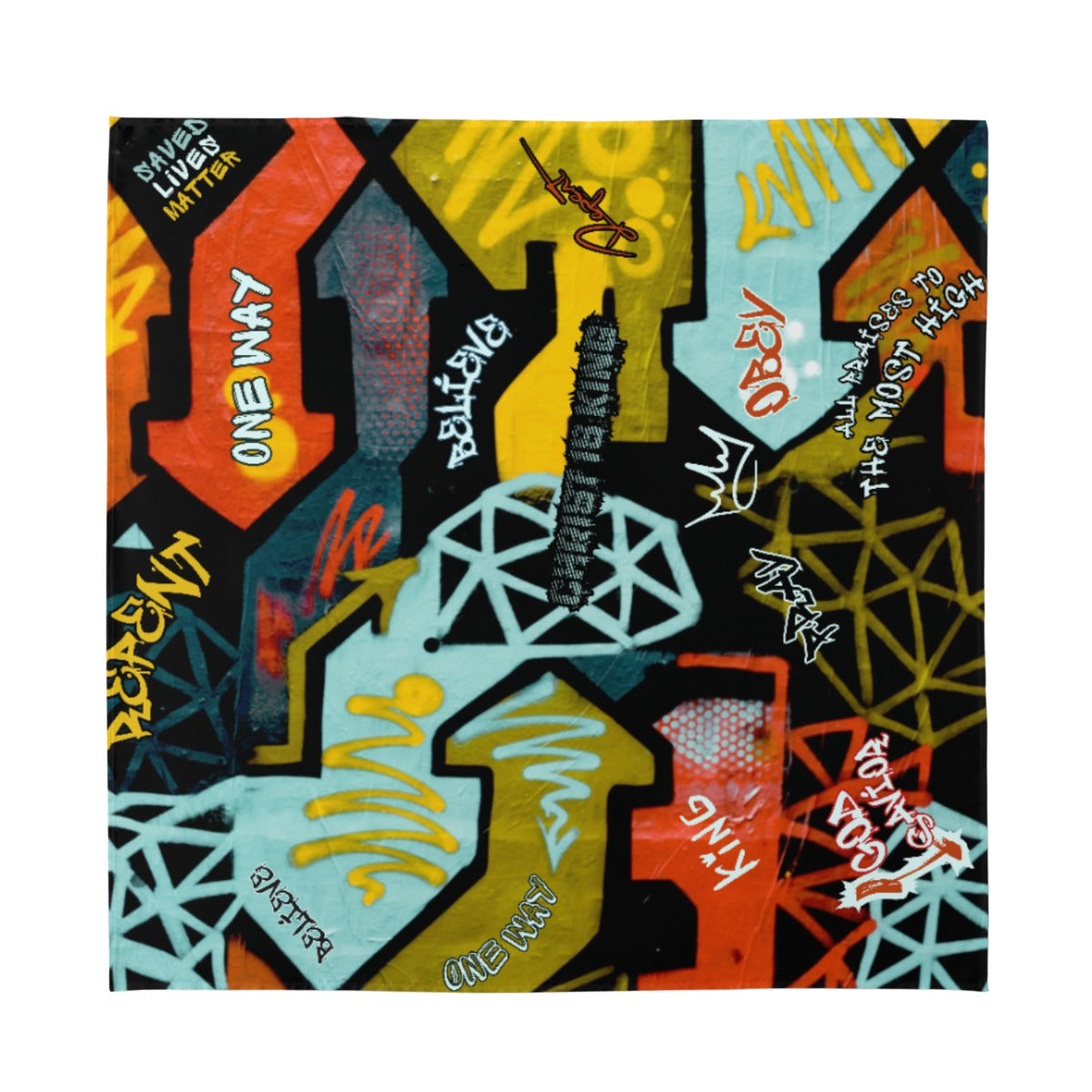 GRAFFITI GOD Silk Bandanna Scarf Wrap