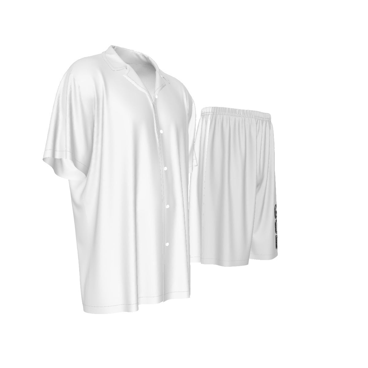 ONE GOD - White and Black Shirt and Short Set