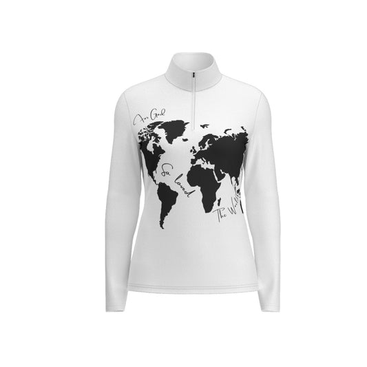 Women's FOR GOD SO LOVED THE WORLD Sports Collar Long Sleeve Jersey Shirt