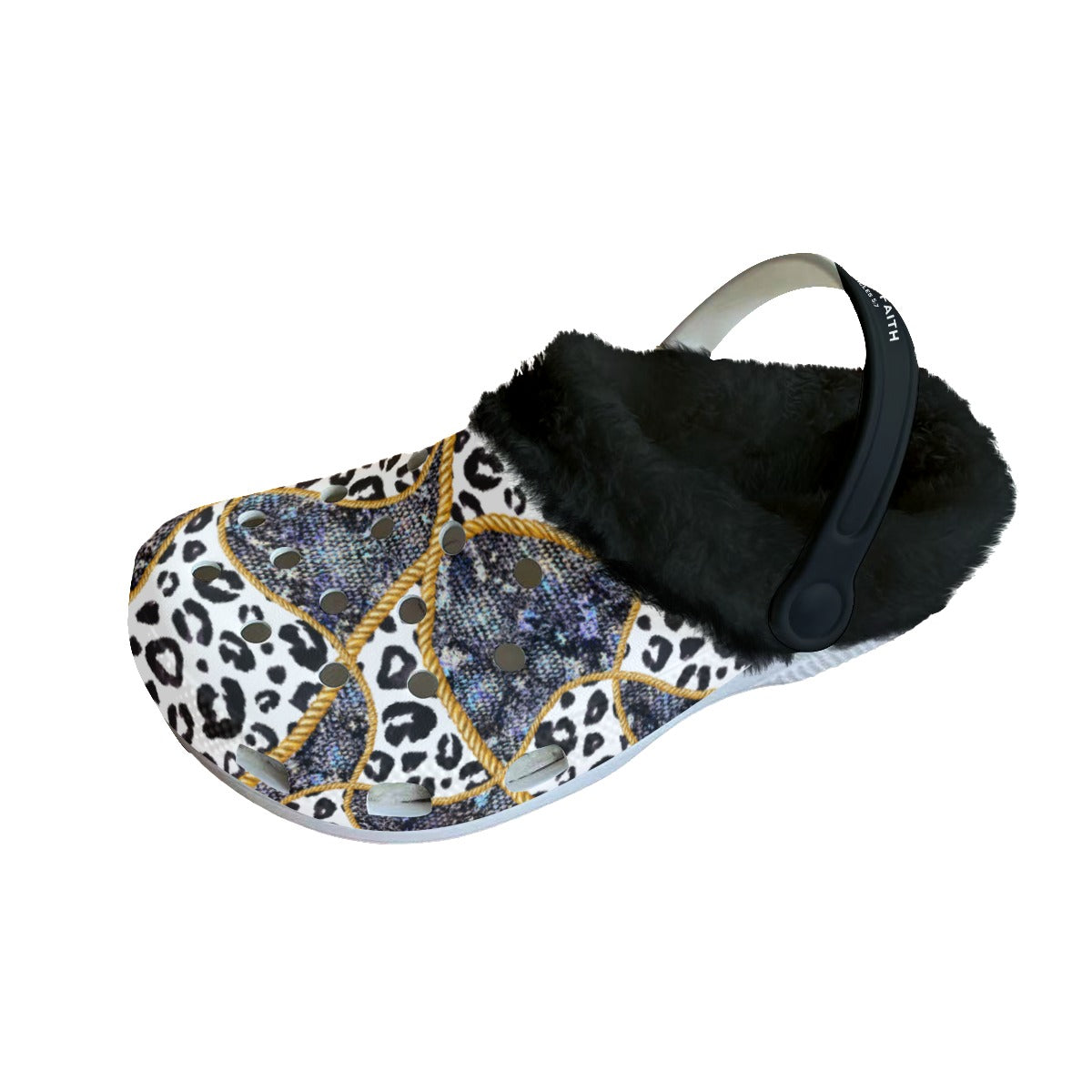 Women's WALK BY FAITH Leopard Print Fleece Clogs