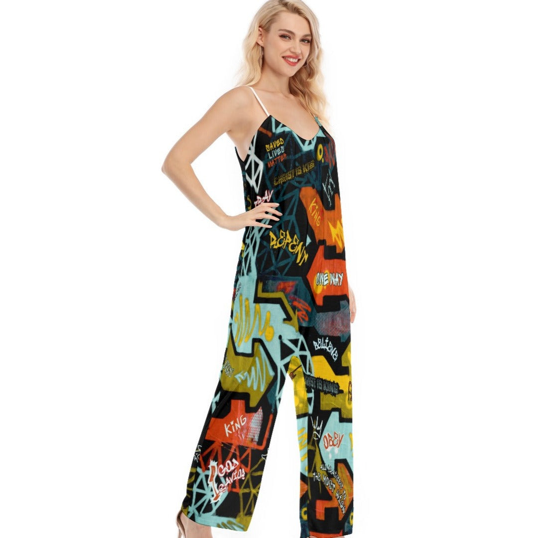 GRAFFITI GOD Loose Cami Jumpsuit