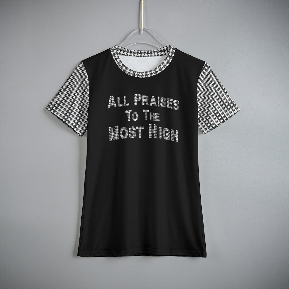 ALL PRAISES TO THE MOST HIGH Houndstooth Kid's T Shirt