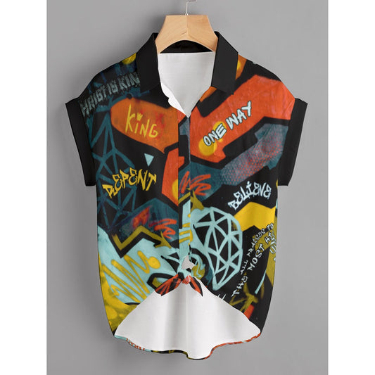 GRAFFITI GOD Collar T Shirt