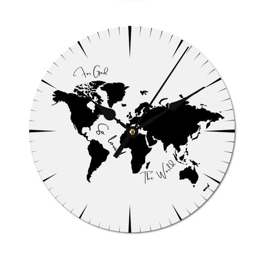 FOR GOD SO LOVED THE WORLD White / Black Clock