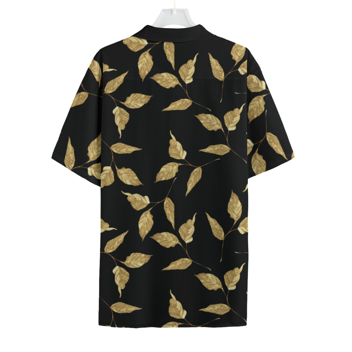 GRATEFUL Gold Leaf Pattern Hawaiian Shirt