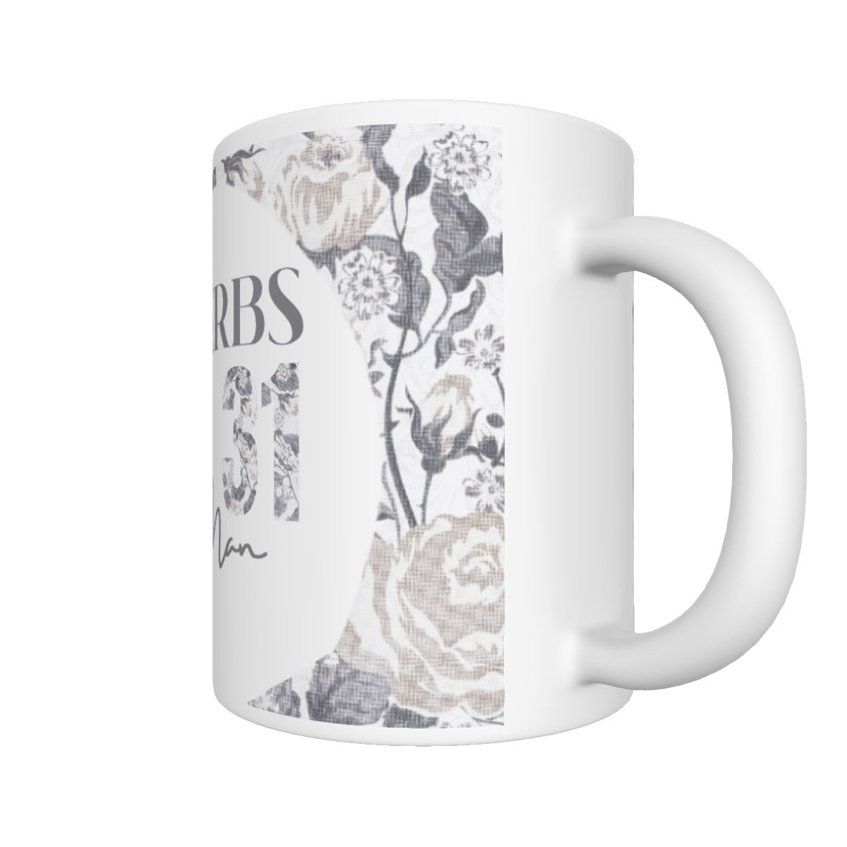 PROVERBS 31 Man Gray Floral Print Mug