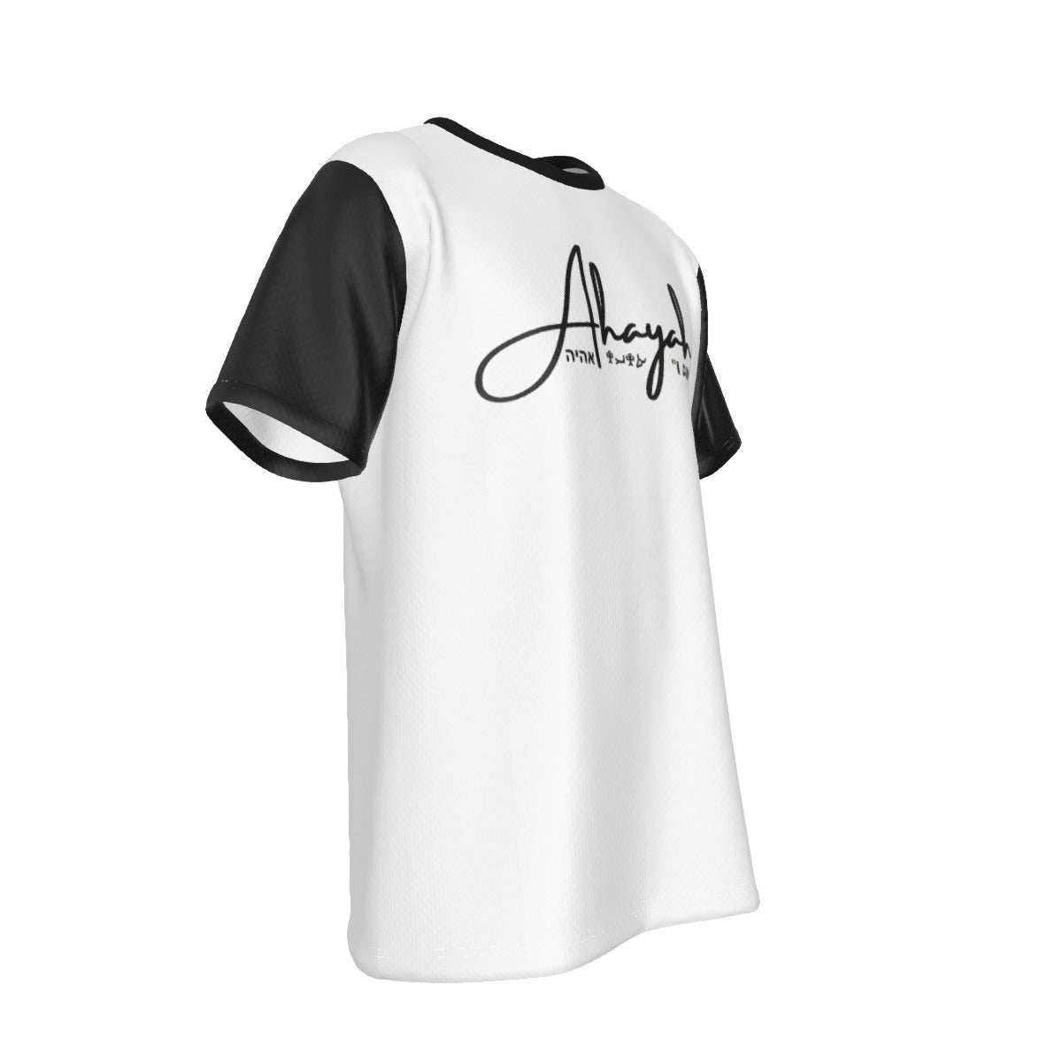 AHAYAH He Is The Most High, Period. The End. White / Black Sleeve T Shirt