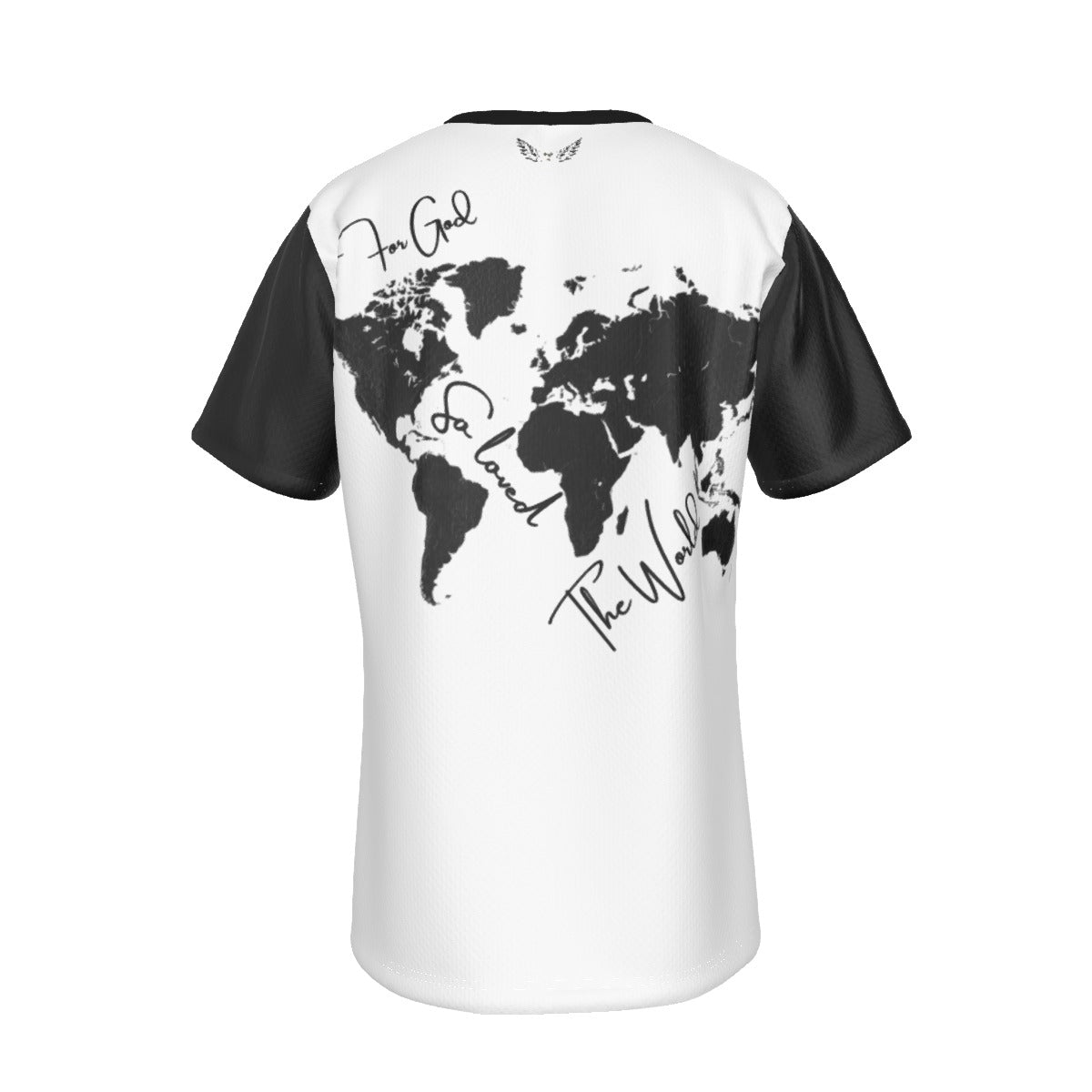 FOR GOD SO LOVED THE WORLD Map Print T Shirt