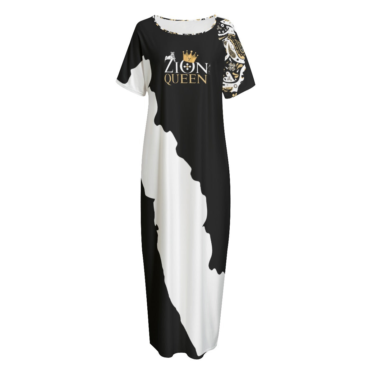 ZION QUEEN Long Gown Dress With Pockets