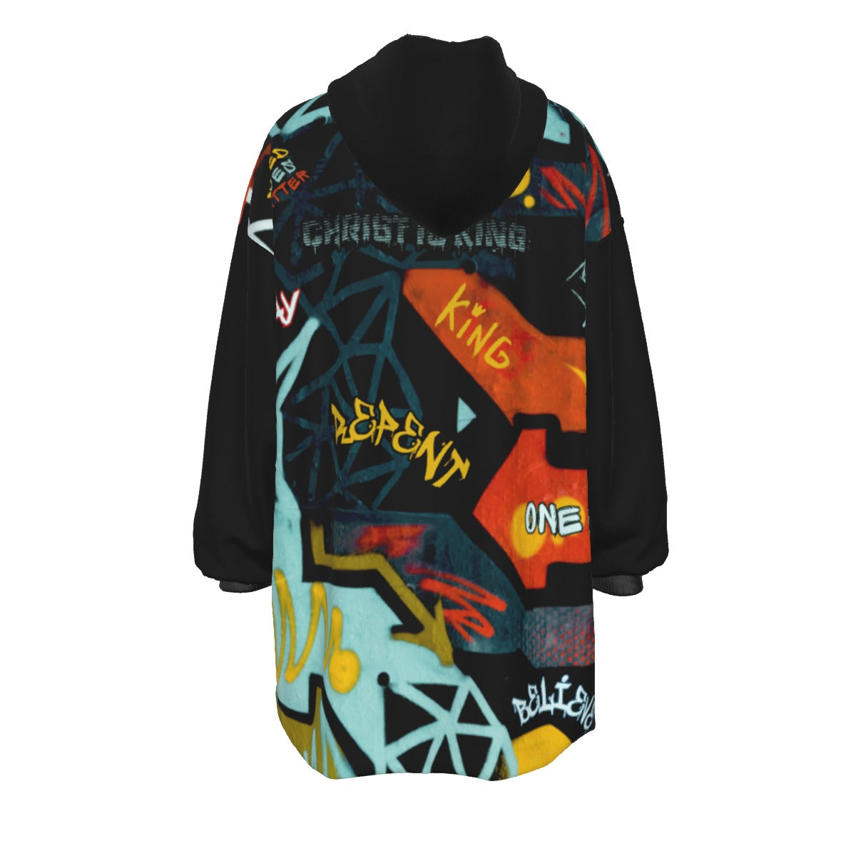 GRAFFITI GOD Sherpa Fleece Hoodie Blanket