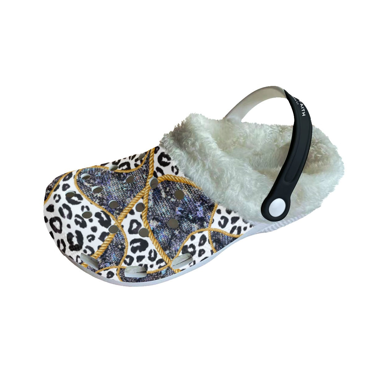 Women's WALK BY FAITH Leopard Print Fleece Clogs