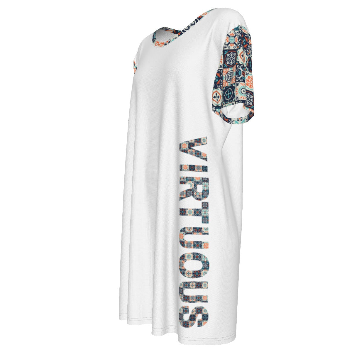 VIRTUOUS Boho Pattern Cotton Dress