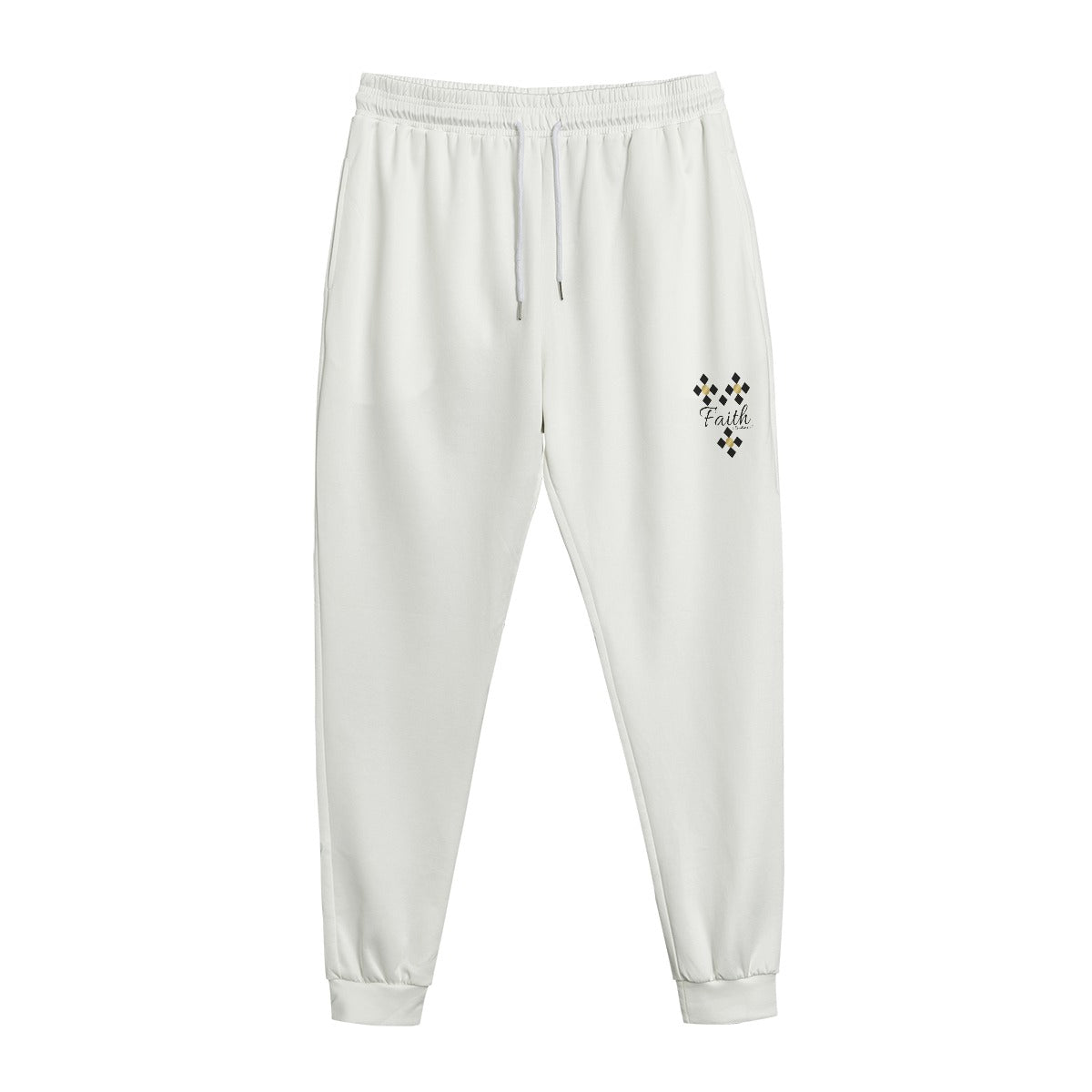 FAITH Y Icon White Sweatpants