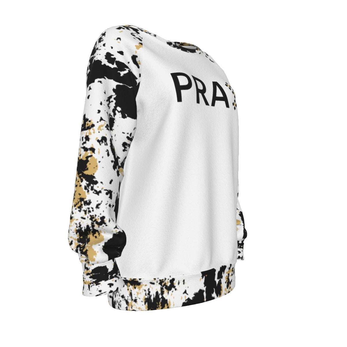 PRAY Without Ceasing Paint Splatter Print Sleeve Sweatshirt