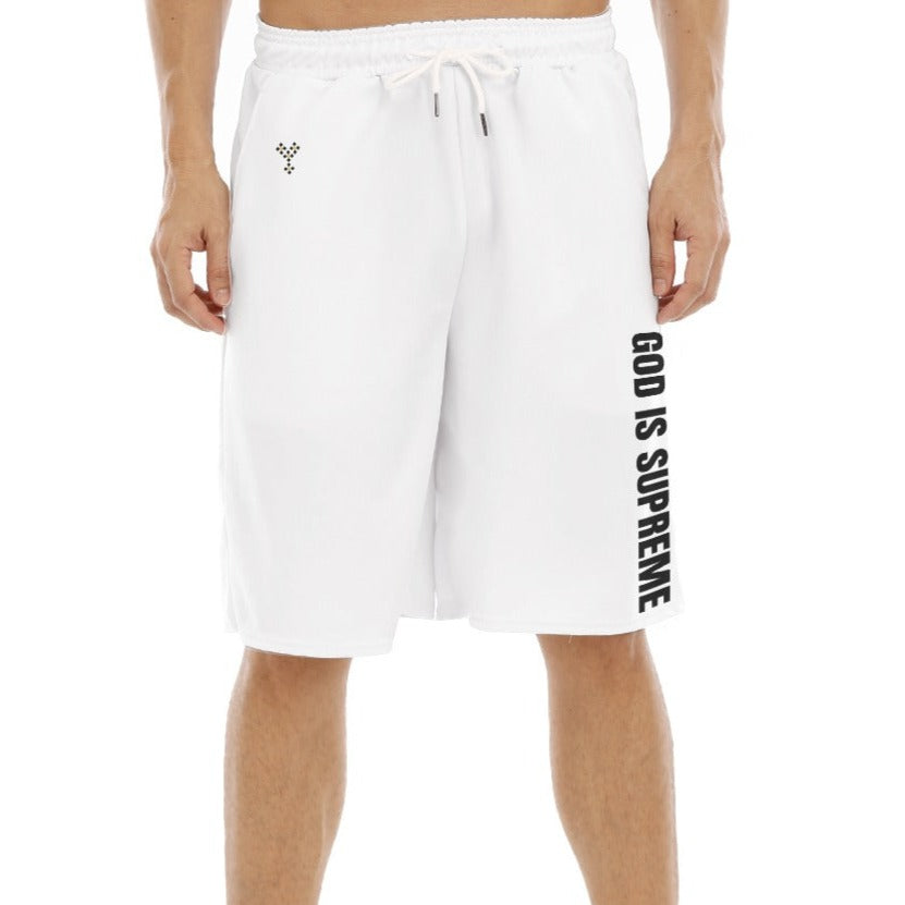 GOD IS SUPREME Loose Basketball Shorts with Drawstrings