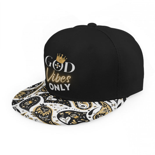 GOD VIBES ONLY Flat Brim Cap - WearYnobe