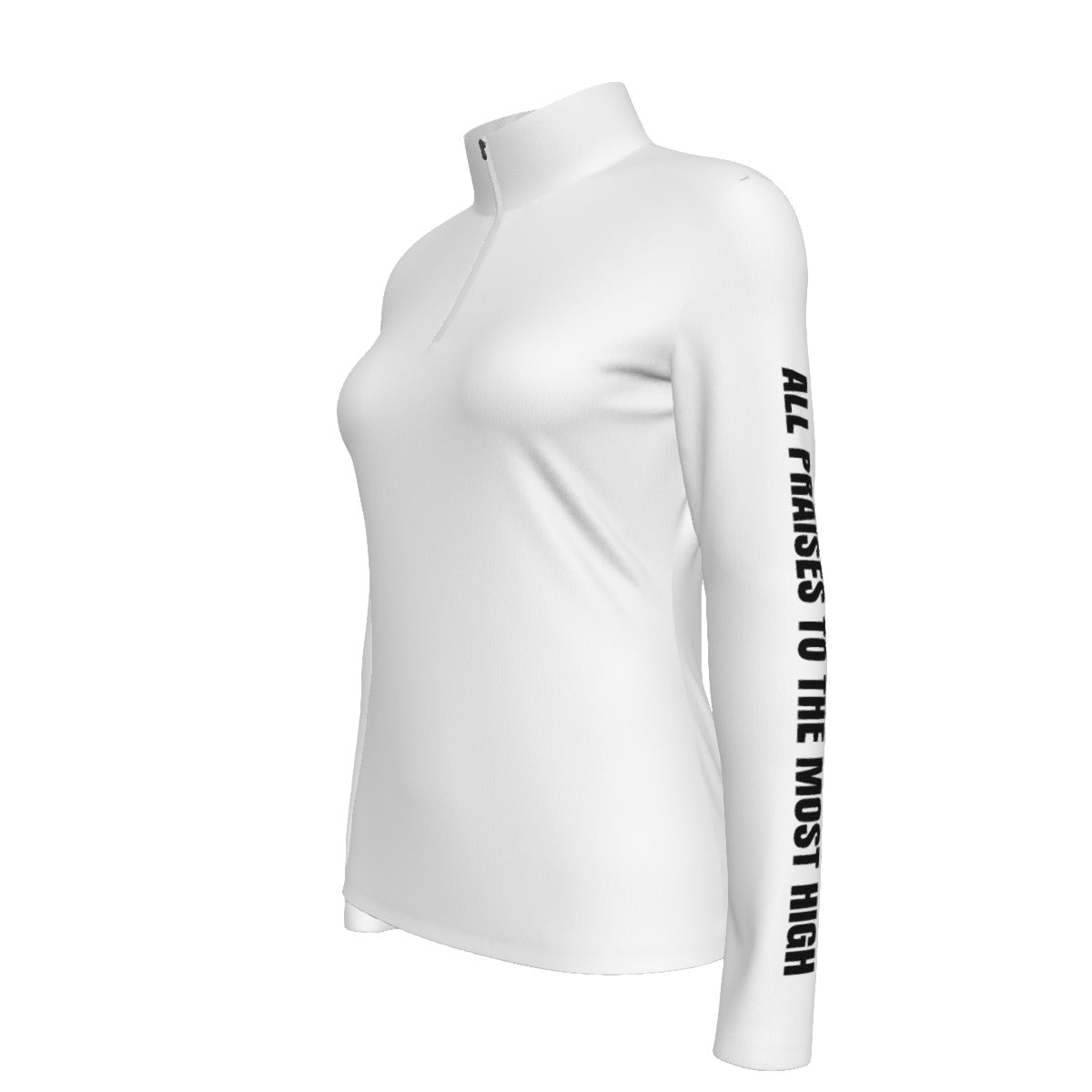 Women's ALL PRAISES TO THE MOST HIGH Sleeve Sports Collar Long Sleeve Jersey Shirt