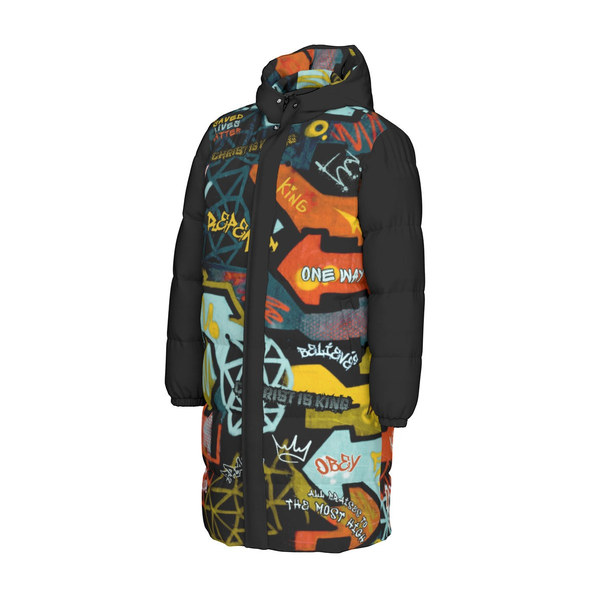 GRAFFITI GOD Long Down Jacket