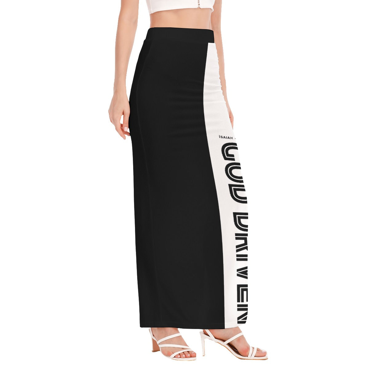 GOD DRIVEN Side High Slit Long Skirt