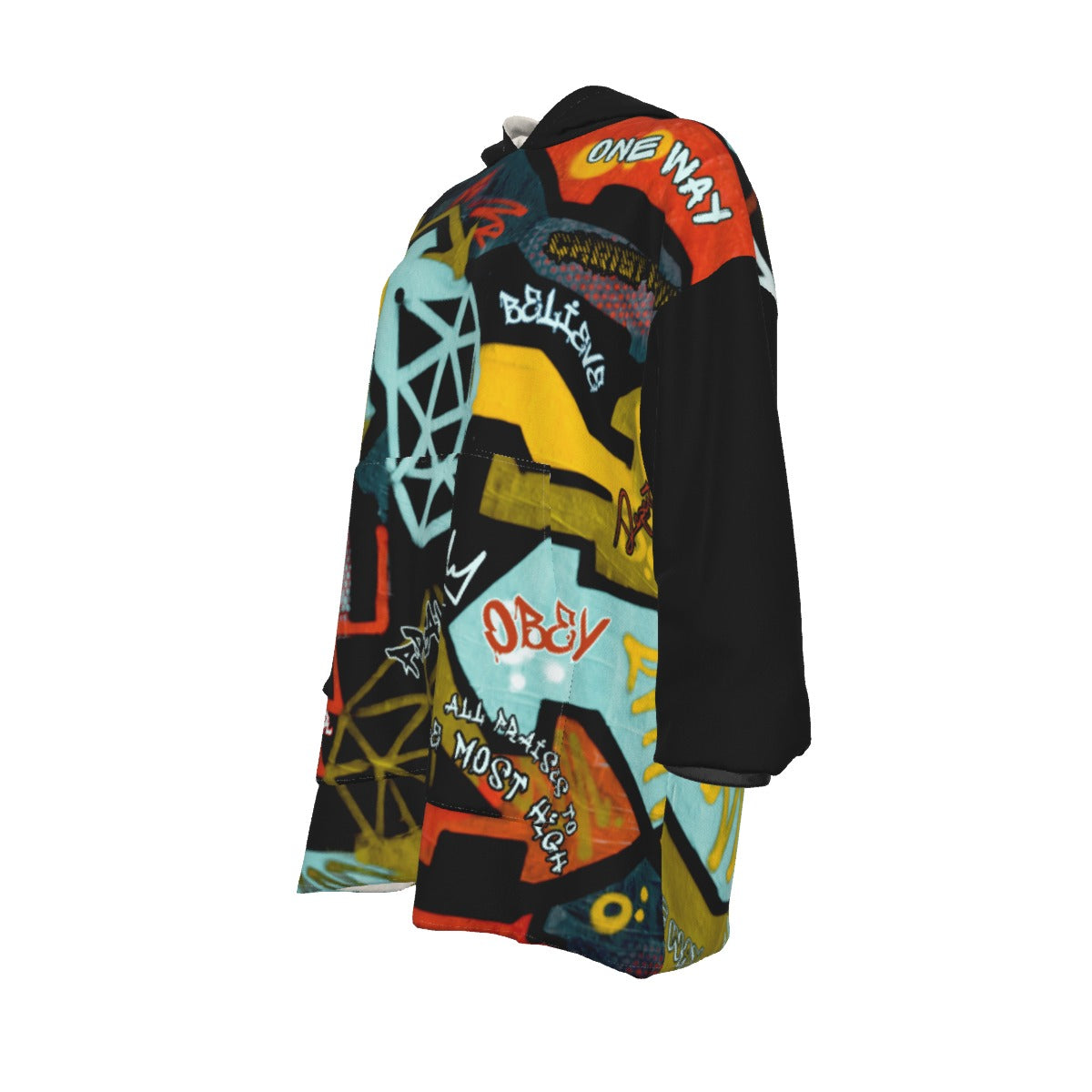 GRAFFITI GOD Sherpa Fleece Hoodie Blanket