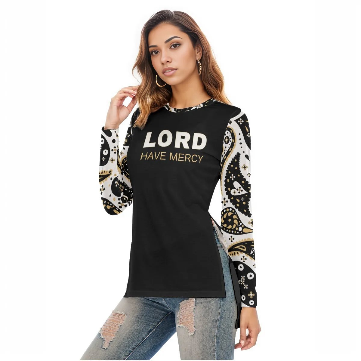 LORD HAVE MERCY Paisley Long Sleeve Shirt