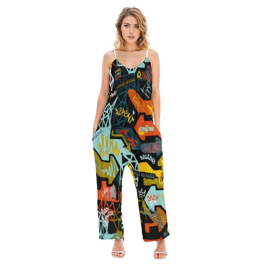 GRAFFITI GOD Loose Cami Jumpsuit