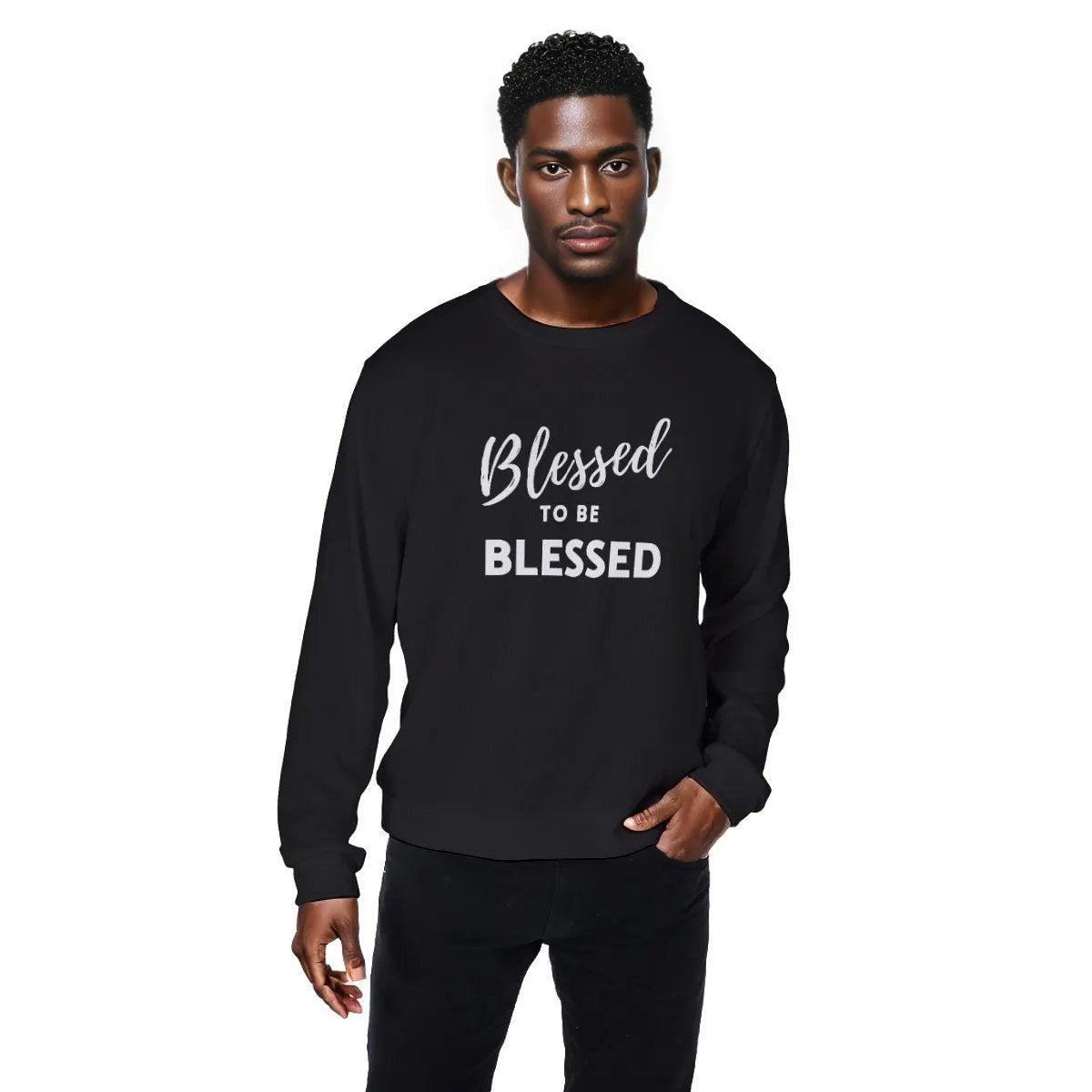 BLESSED TO BE BLESSED Black Sweater