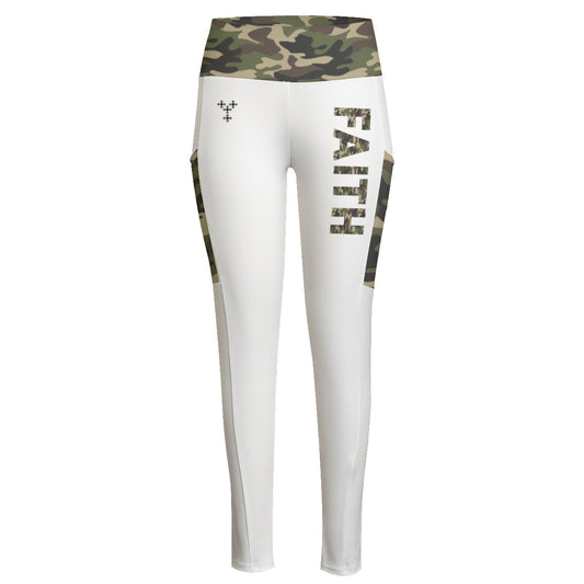 FAITH Camouflage Print High Waist Leggings With Side Pockets