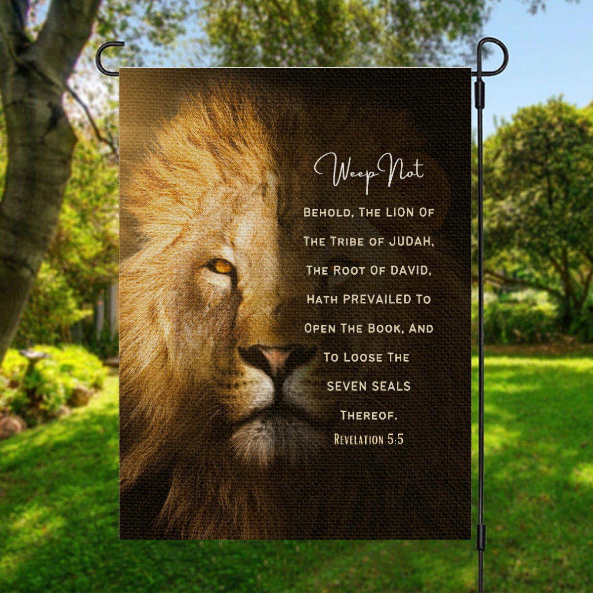 JUDAH Weep Not Revelation 5:5 Garden Flag