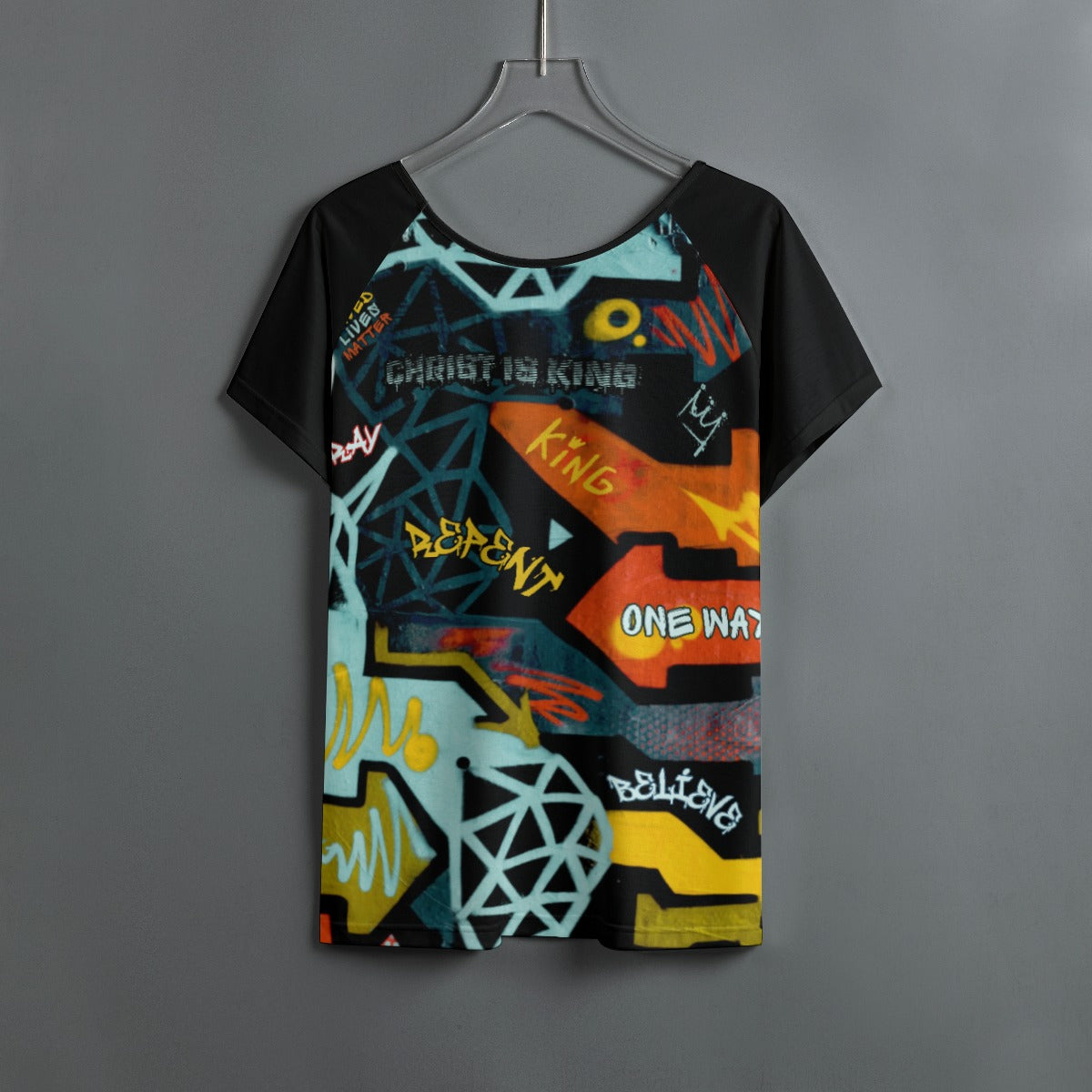 GRAFFITI GOD Round Neck T Shirt