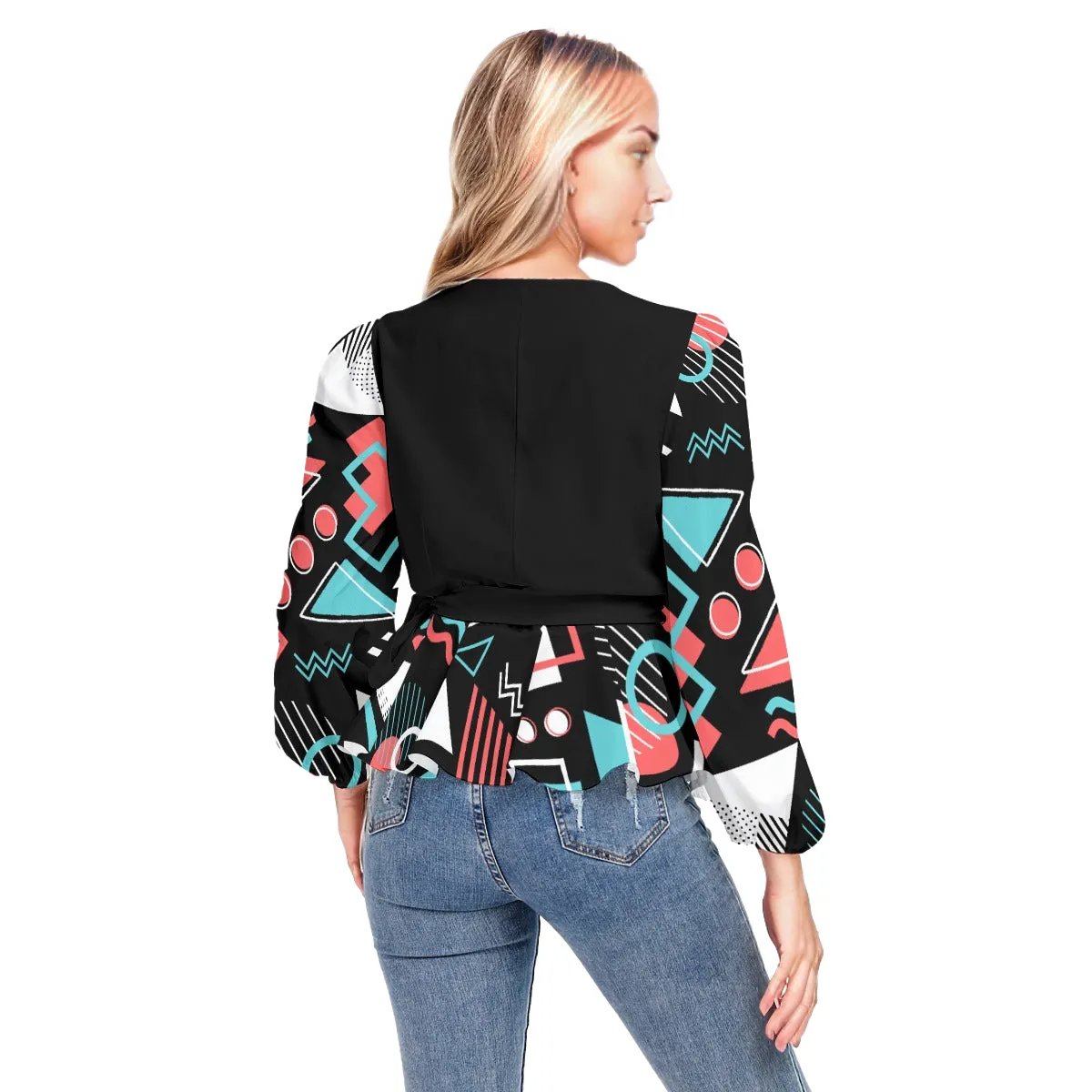 PURPOSE Jeremiah 29:11 Long Sleeve Abstract Pattern Hip Flare Shirt