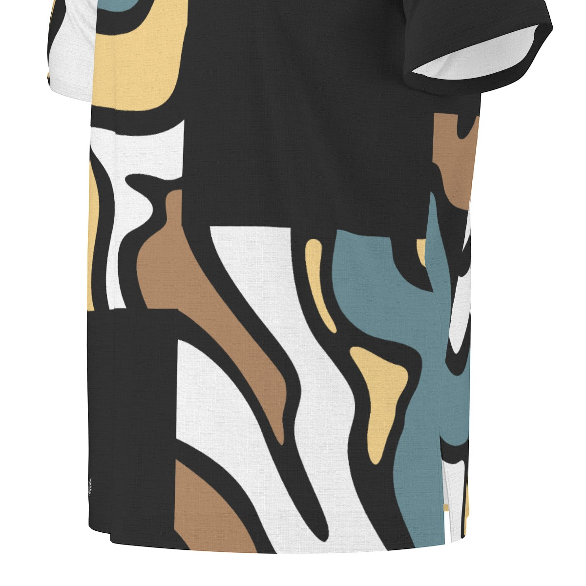 AHAYAH Abstract Block Pattern Dashiki Shirt