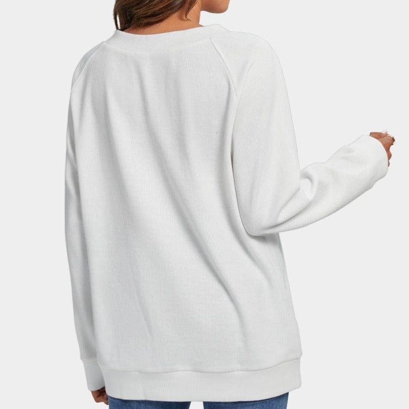 FOR GOD SO LOVED THE WORLD Knitted Long Sleeve Sweater