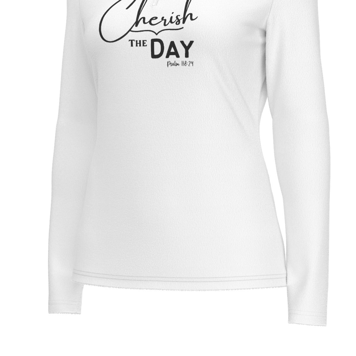 Women's CHERISH THE DAY Sports Collar Long Sleeve Jersey Shirt