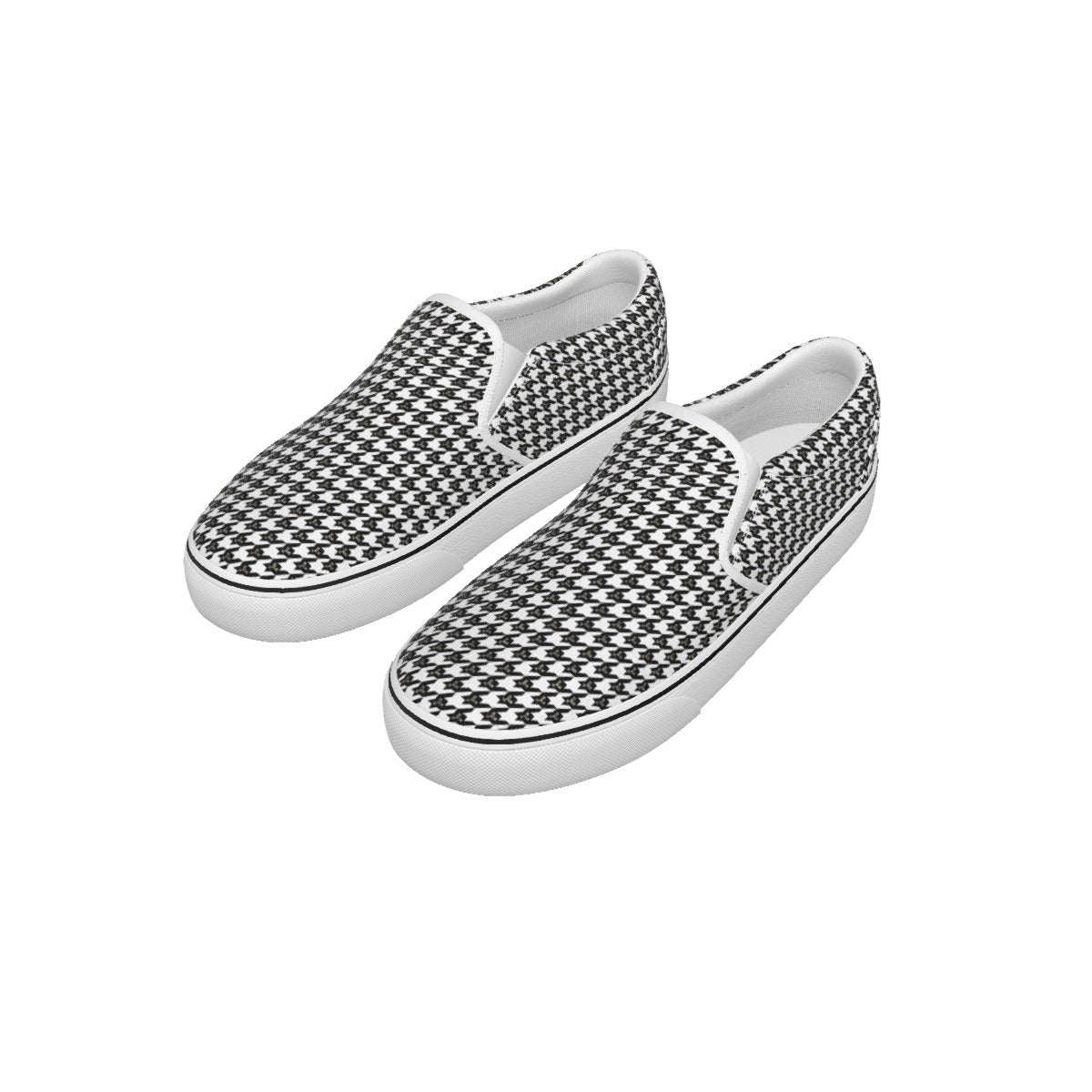 HOUNDSTOOTH Y Pattern Kid's Slip On Sneakers