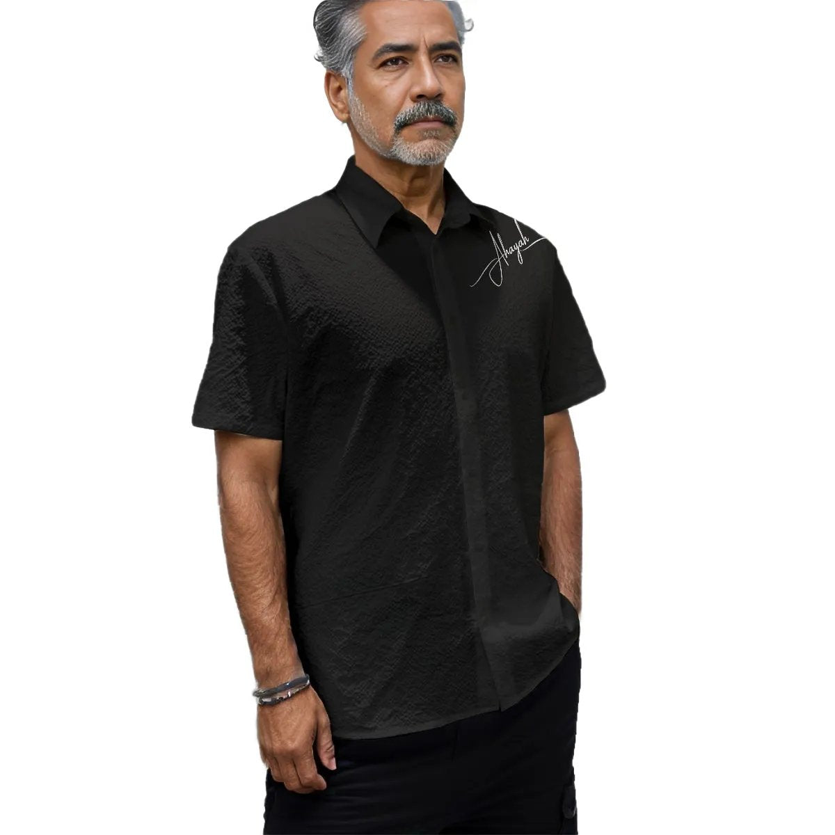 AHAYAH Black Short Sleeve Shirt