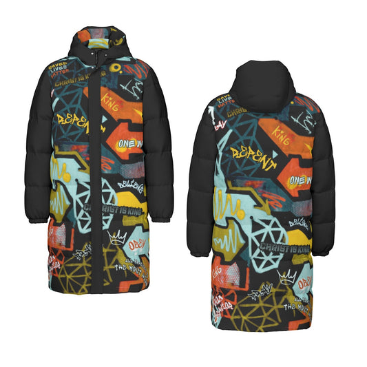 GRAFFITI GOD Long Down Jacket